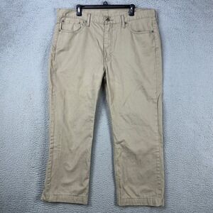 Levis 514‎ Mens Straight Jeans 40X30 Tan Casual White Tab 5 Pockets Denim Pants